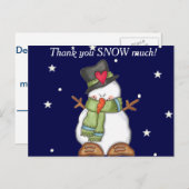 Bedankt Snow Much (personaliseren) Briefkaart (Voorkant / Achterkant)