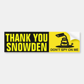Bedankt Snowden Bumpersticker