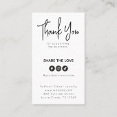 Bedankt Social Media Share Logo Hang Label (Voorkant)