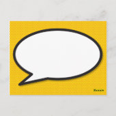 BEDANKT Speech Bubble Fun Modern Comic Book Briefkaart (Achterkant)