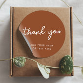 Bedankt Sticker | Aardse Verbrande Oranje