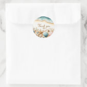 Bedankt Sticker – Kuststrand met Zee Schelpen  (Tas)