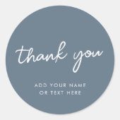 Bedankt Sticker | Minimal Blauw Grijs (Voorkant)