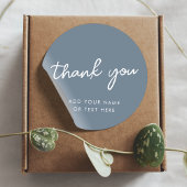 Bedankt Sticker | Minimal Blauw Grijs