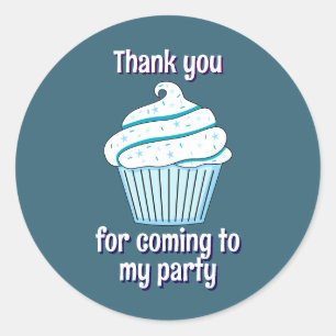 Bedankt sticker voor de feestzakken