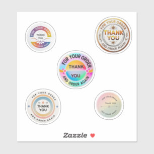 Bedankt Stickers voor Kleine Zakelijke Verpakkinge