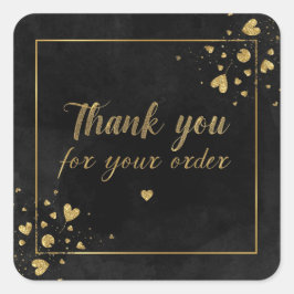 Bedankt stiker vierkante sticker