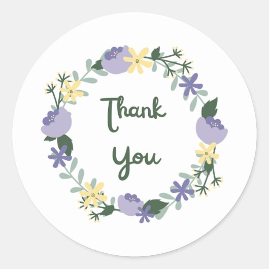 Bedankt Stikers Ronde Sticker (Voorkant)