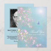 Bedankt sympathie begrafenis vlinder FOTO (Voorkant / Achterkant)