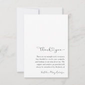 Bedankt Sympathy Funeral Photo Card (Achterkant)