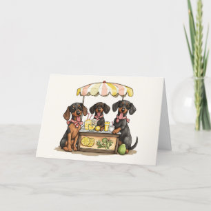 Bedankt teckel honden limonade stand