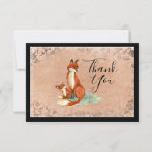 Bedankt ter illustratie van Momma Fox en Baby Wate Kaart (Voorkant)