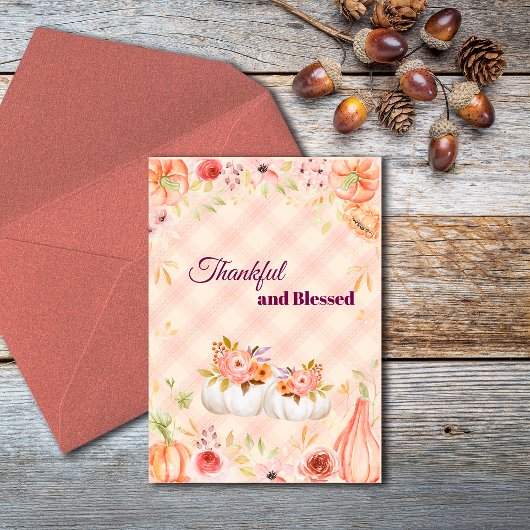 Bedankt Thanksgiving Autumn Customize Feestdagenkaart