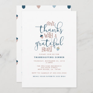 Bedankt Thanksgiving eten Kaart