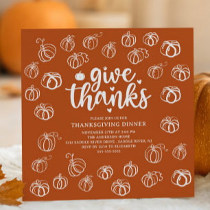 Bedankt Thanksgiving eten Kaart