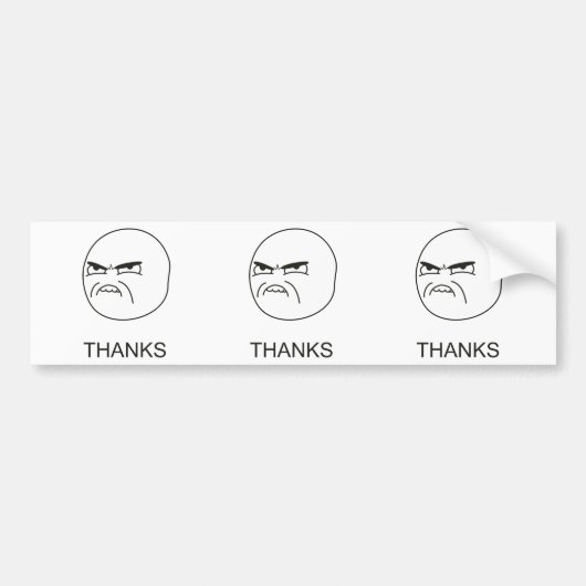 Bedankt thema - Bumpersticker (Voorkant)