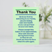 Bedankt Tip Levering Driver Persoon (Staand voorkant)