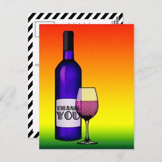 Bedankt toast briefkaart (Voorkant / Achterkant)