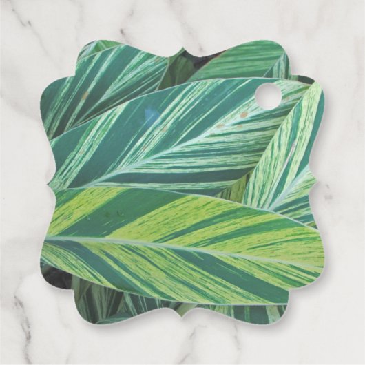 Bedankt Tropical Leaves Green Island Dankbaarheid Bedankjes Labels (Achterkant)