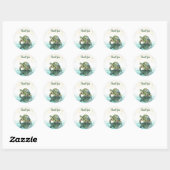 Bedankt Turtle Round Sticker Sheet (Vel)
