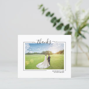 Bedankt Typografie Foto Persoonlijke bruiloft