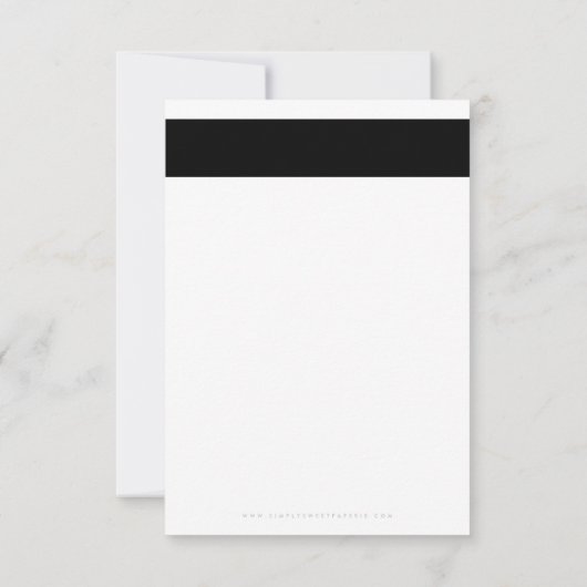 BEDANKT U Bedrijfs orde neemt modern zwart wit op (Achterkant)