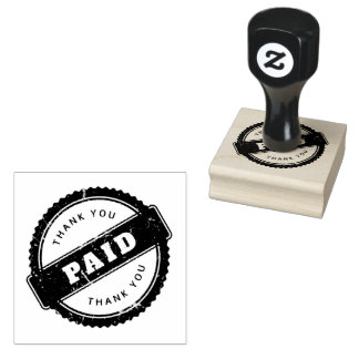 Bedankt U Betaalde Factuur Kwitanties Pakket Jet B Rubberstempel