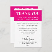 BEDANKT U DAT uw zakelijke bestelling een modern,  (Voorkant / Achterkant)