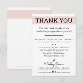 BEDANKT U DAT uw zakelijke bestelling een moderne  (Voorkant / Achterkant)