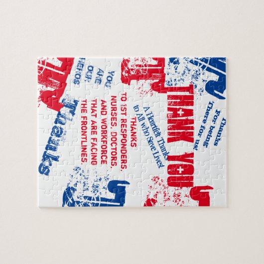 BEDANKT U DOKERS, VERPLEEGT EN EERSTE RESPONDERS LEGPUZZEL (Horizontaal)