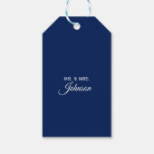 BEDANKT U Nautical Navy Blue Anchor Wedding Cadeaulabel (Achterkant)