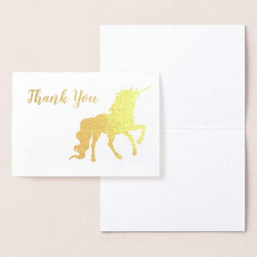 Bedankt Unicorn Birthday Gold Folie Kaarten (Display)