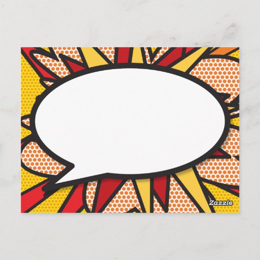 BEDANKT Uw Bericht Spraak Bubble Fun Retro Briefkaart (Achterkant)