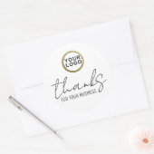 Bedankt Uw Logo Ronde Sticker (Envelop)