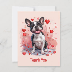 Bedankt Valentijnsdag Boston Terrier Dog