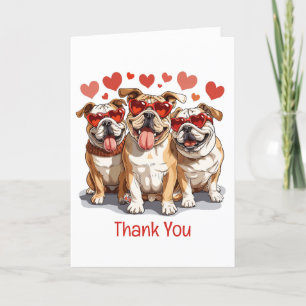 Bedankt Valentijnsdag Engelse Bulldog