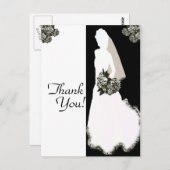 Bedankt van de Bride Post Kaarten (Voorkant / Achterkant)