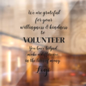 bedankt van de Classic Volunteer Appreciation Week Raamsticker (Vel 2)