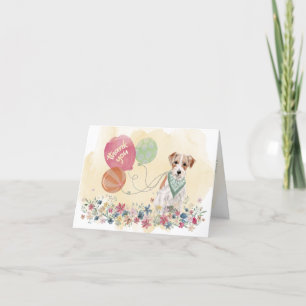 Bedankt van de Jack Russell Terrier ballonnen