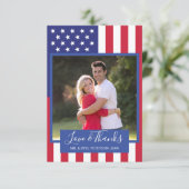 Bedankt van de liefde Amerikaanse vlag Foto (Staand voorkant)
