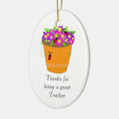 Bedankt van de traangeres keramisch ornament (Links)