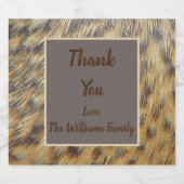 Bedankt van Family Animal Pattern Feathers Bier Etiket (Enkel label)