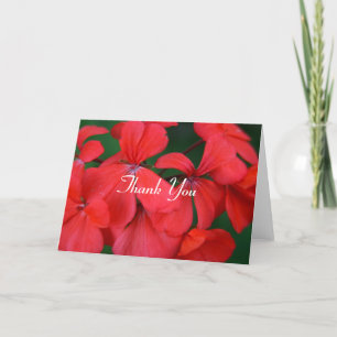 bedankt van rode bloemen