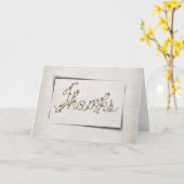 Bedankt van touw en jus kaart (Gele Bloem)