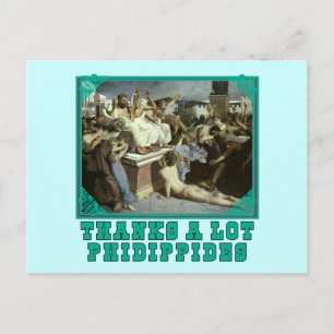 Bedankt Veel Phidippides Grappige Marathon T - shi Briefkaart
