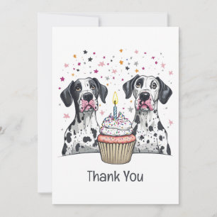 Bedankt Verjaardag Grote Deen Honden Cupcake