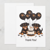 Bedankt Verjaardag Rottweiler Honden (Voorkant / Achterkant)