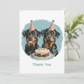 Bedankt Verjaardag Rottweiler Honden (Staand voorkant)