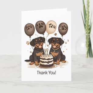 Bedankt Verjaardag Rottweiler Honden