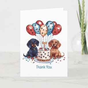 Bedankt Verjaardag teckel honden